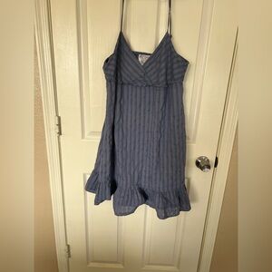 Blue Cotton Boho Sundress Size Large
